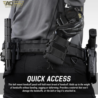 AQzxdc Police Molle Handcuff Holster with OC Spray Holster for Duty Belt Fit Asp Handcuff Tactical Pepper Spray Holster