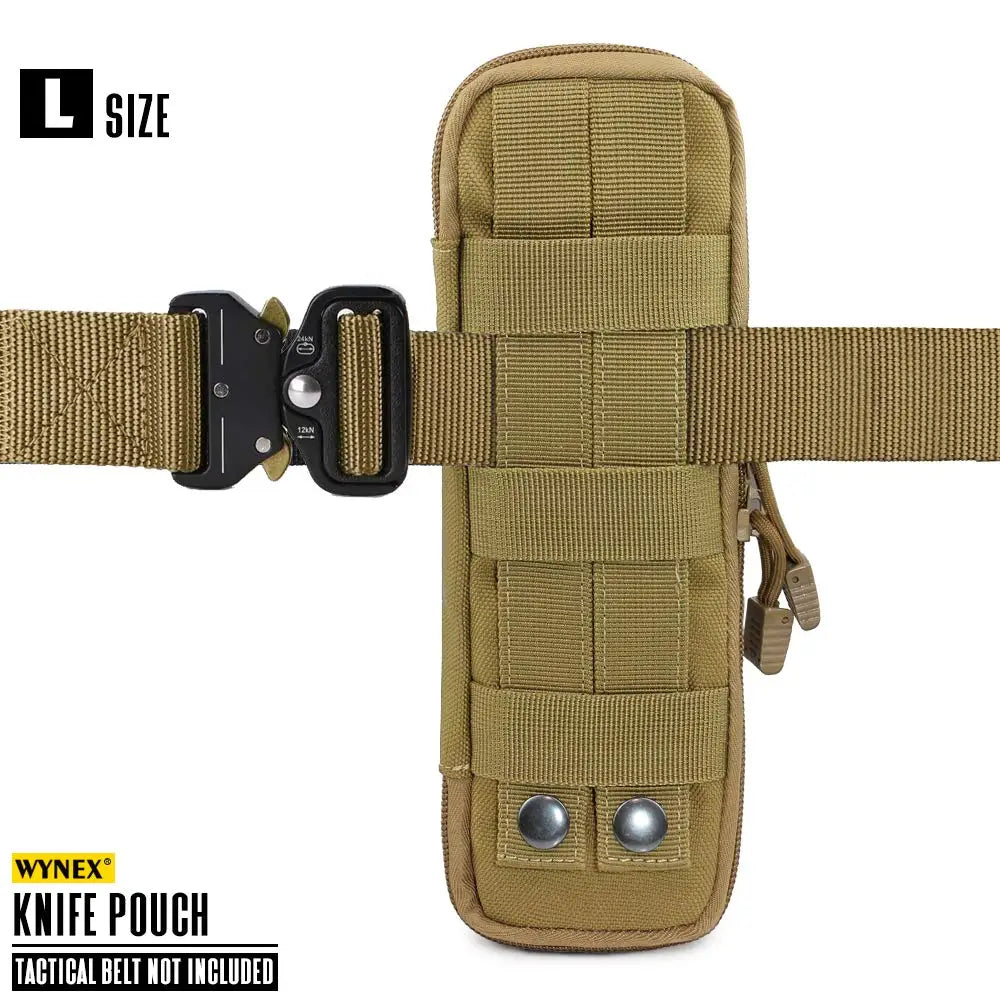 Tactical Knife Sheath Bag, Molle Flashlight Holster Pouch Tool Case Simple Gun Holder Cartridge Clip Outdoor Multi-Tool Pouch