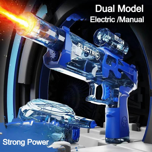 Full Automatic Water Gun Cool Light Electric Water Spray Gun Summer Pool Toy Pistol Sports Entertainment Children Gifts