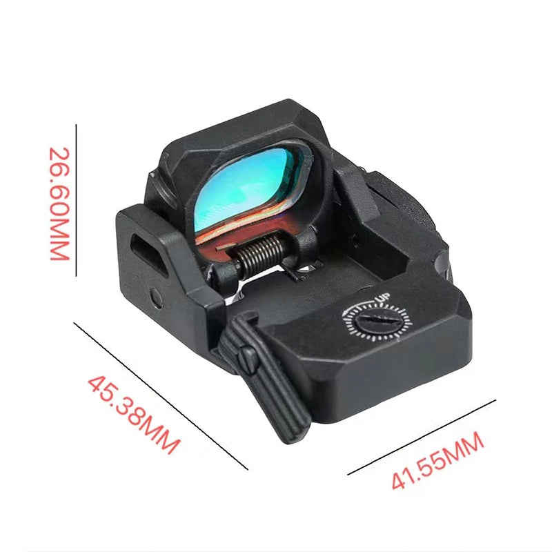 Tactical Vism Metal Flipdot Pro Flip Up Red Dot Scope Reflex Optic Sight for Airsoft Glock 17 Taurus G2C PT111 1913 Mount