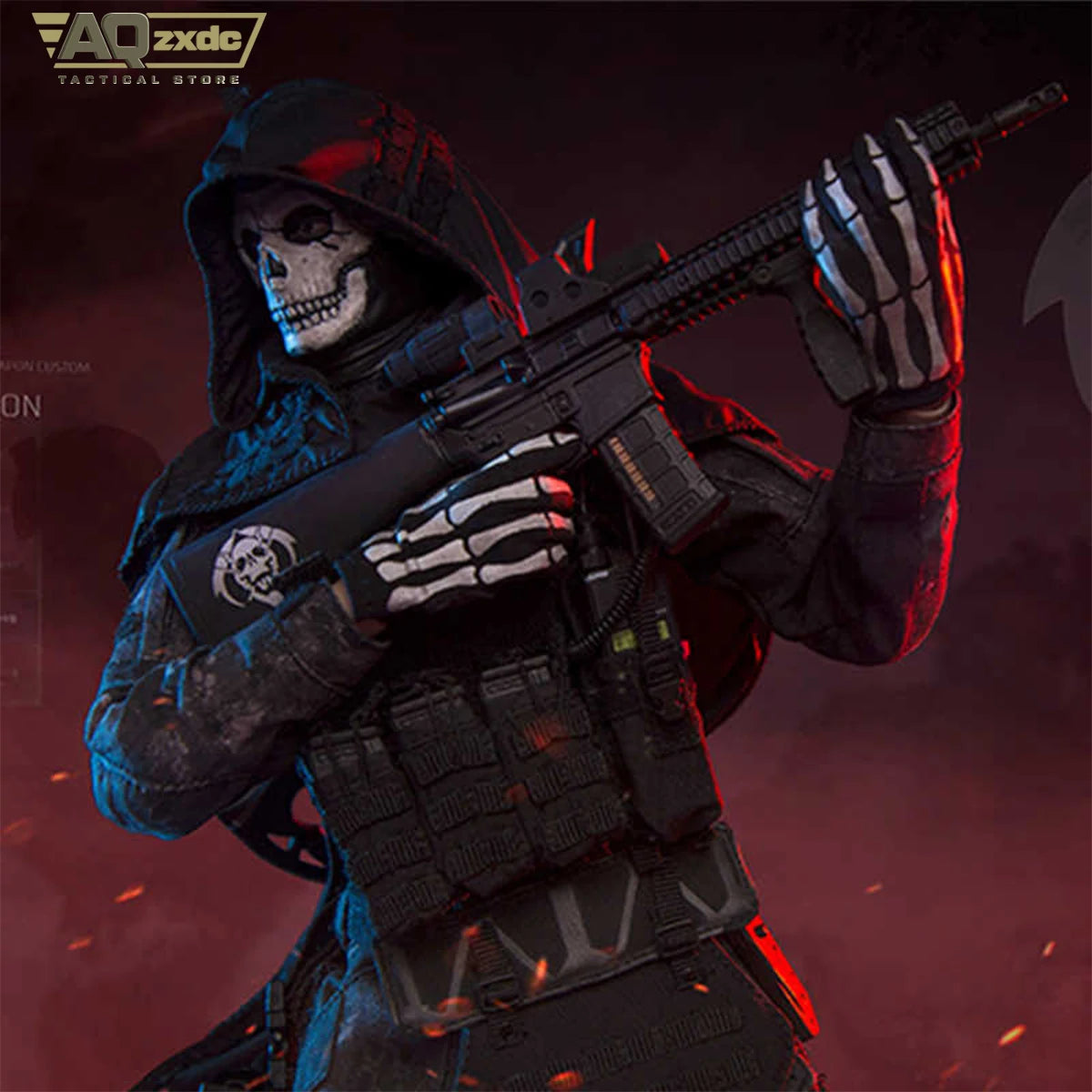 AQzxdc Cod 1/6 Action Figure Soldier Model Doomsday War END WAR Death Ghost - End War Reaper Squad Ghost 2 Death Model