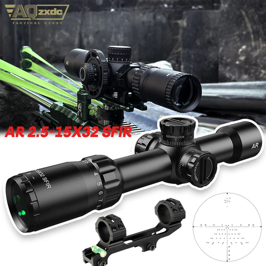 AR 2.5-15X32 SFIR Long Range Scope Side Parallax Scope High Quality Optical Scope ED Lens Shockproof Scopes and Accessories