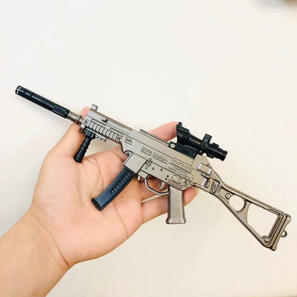 30CM Rifle Model Alloy Mini AK47 M416 Pistol PUBG Jedi Toy Gun Fidget Toy Desktop Ornament for Boy Adults Chrismas Gift