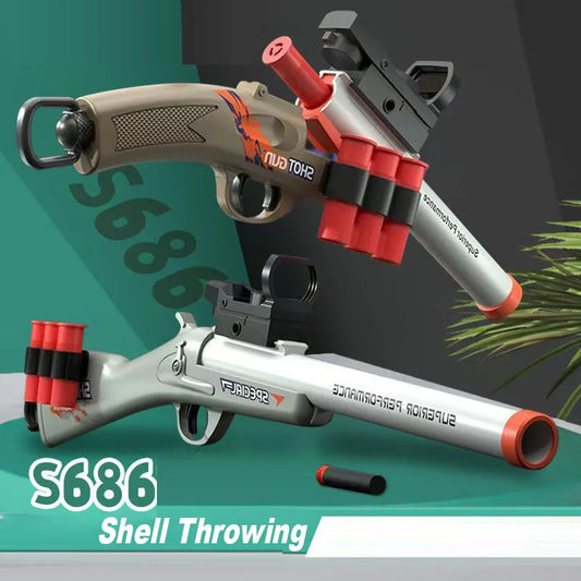 S686 Rifle Throwing Shell Toy Gun Soft Bullet Airsoft Launcher Outdoor Sports CS Game Pistola Shot Gun Weapon for Boys Gift