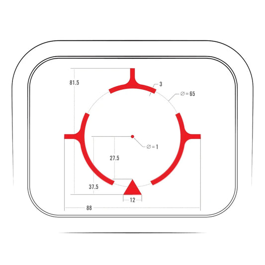 New UH1 RDS Red Dot Sight Gen II Tactical Mira Holografica with V3XM VMT-3X Magnifier For Airsoft Original Markings