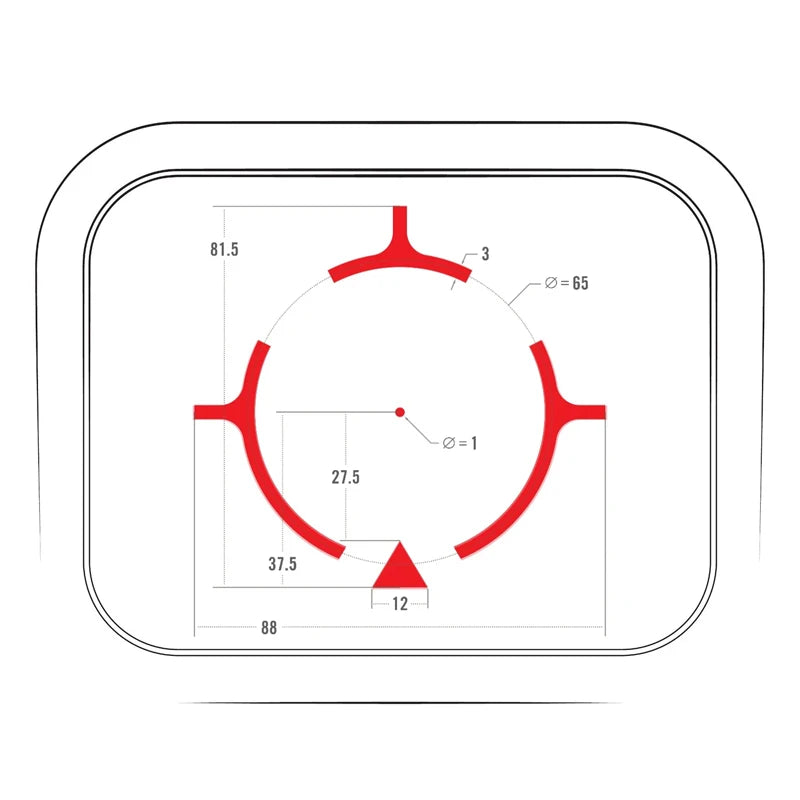 Tactical Holographic Red Dot Gen2 Optic Sight for Milsim Airsoft with Full Markings