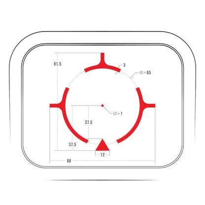Tactical Holographic Red Dot Gen2 Optic Sight for Milsim Airsoft with Full Markings