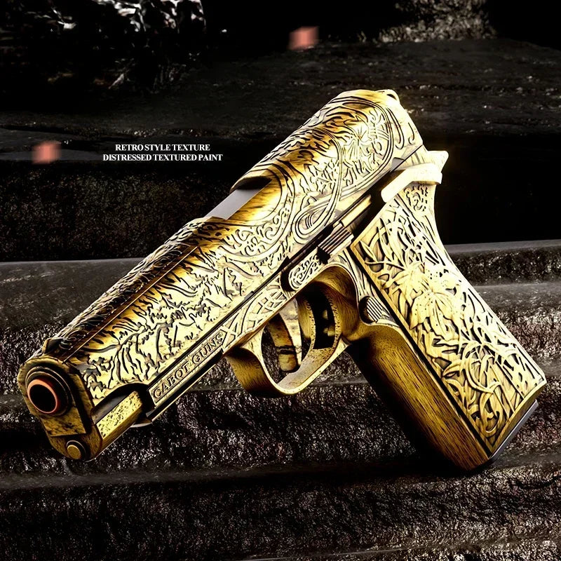 Shell Throwing Pistol Carving 1911 Continuous Firing Airsoft Blowback Empty Hanging Toy Gun Outdoor CS Weapon for Boys Adult