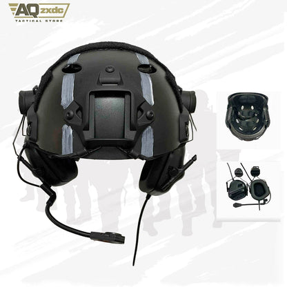 Airsoft Call of Duty 19 Cosplay Night Raid Ghost Helmet Set - Ghost Full face Mask & Includes headphones & Four-eye NVG Model
