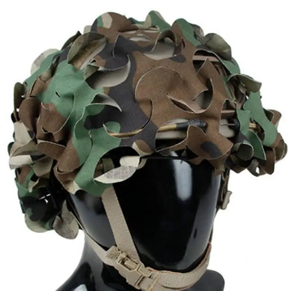 Multicam FAST Helmet Cover, Lightweight Laser Cutting Helmet Scrim Camouflage Net Cover, for Airsoft Paintball Hunting