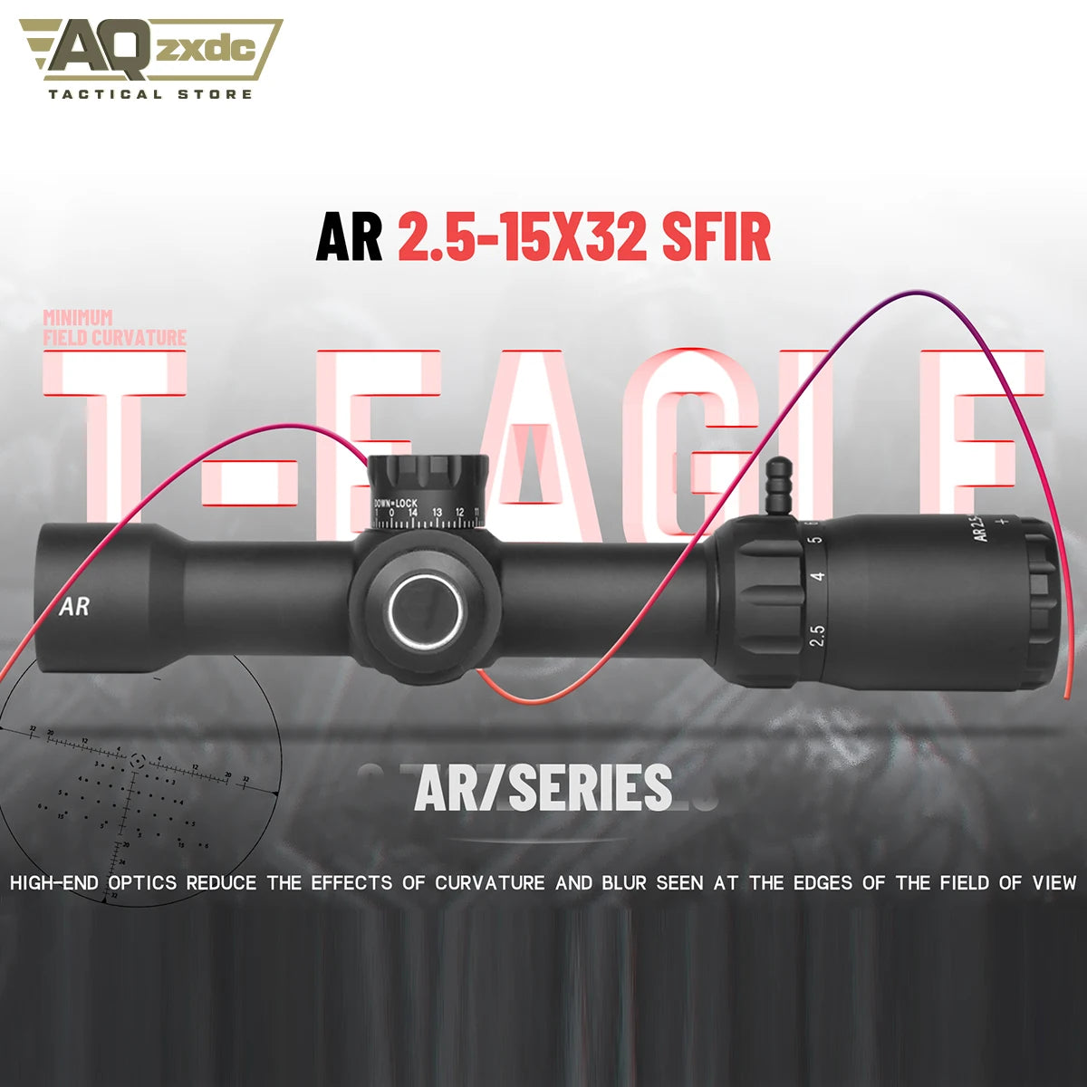 AR 2.5-15X32 SFIR Long Range Scope Side Parallax Scope High Quality Optical Scope ED Lens Shockproof Scopes and Accessories