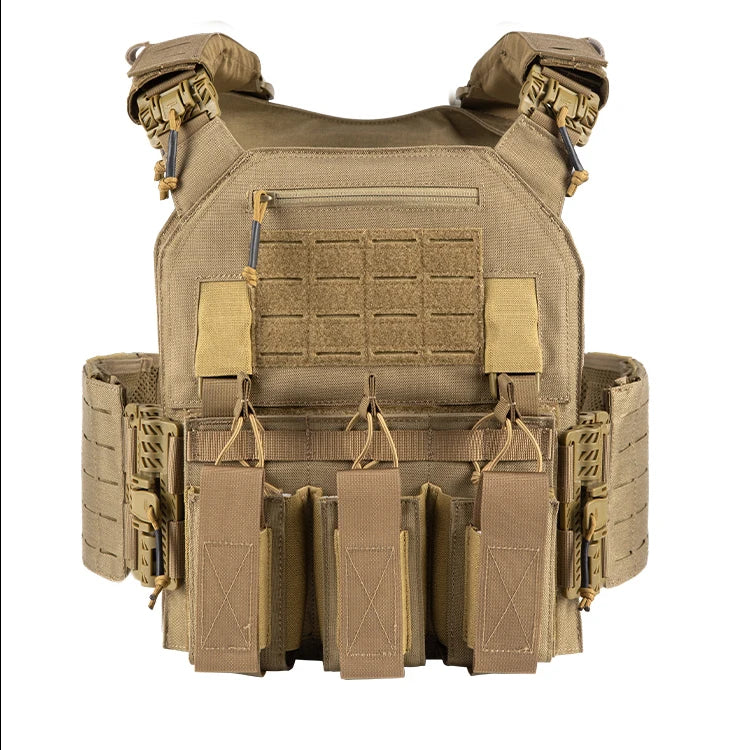 Tactical Plate Carrier Vest with Quick Release Function, with Mag Pouch 2.0 Lightweight Airsoft Vest Quick Release Equipment