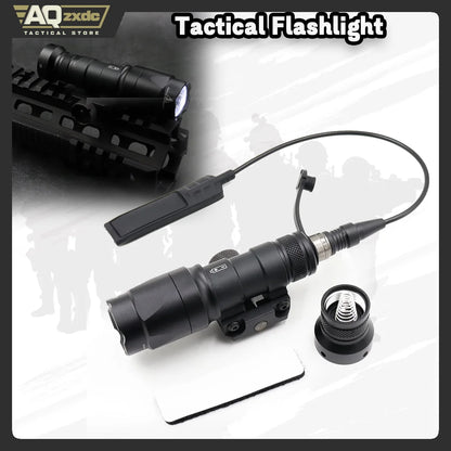 AQzxdc Tactical Picatinny Flashlight M300A Mini Light LED Whitelight with Strobe Weapon Light with Pressure Switch