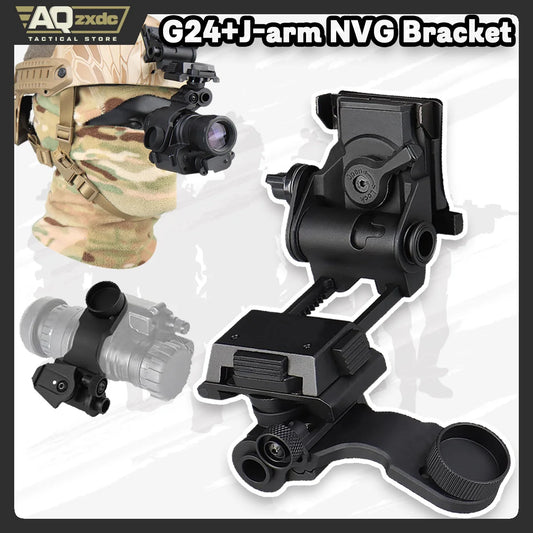 AQzxdc L4 G24 Mount and NVG J-ARM Adapter Fit for Helmet Adapter for Night Vision PVS-14 for Hunting (UK Standard Screw)