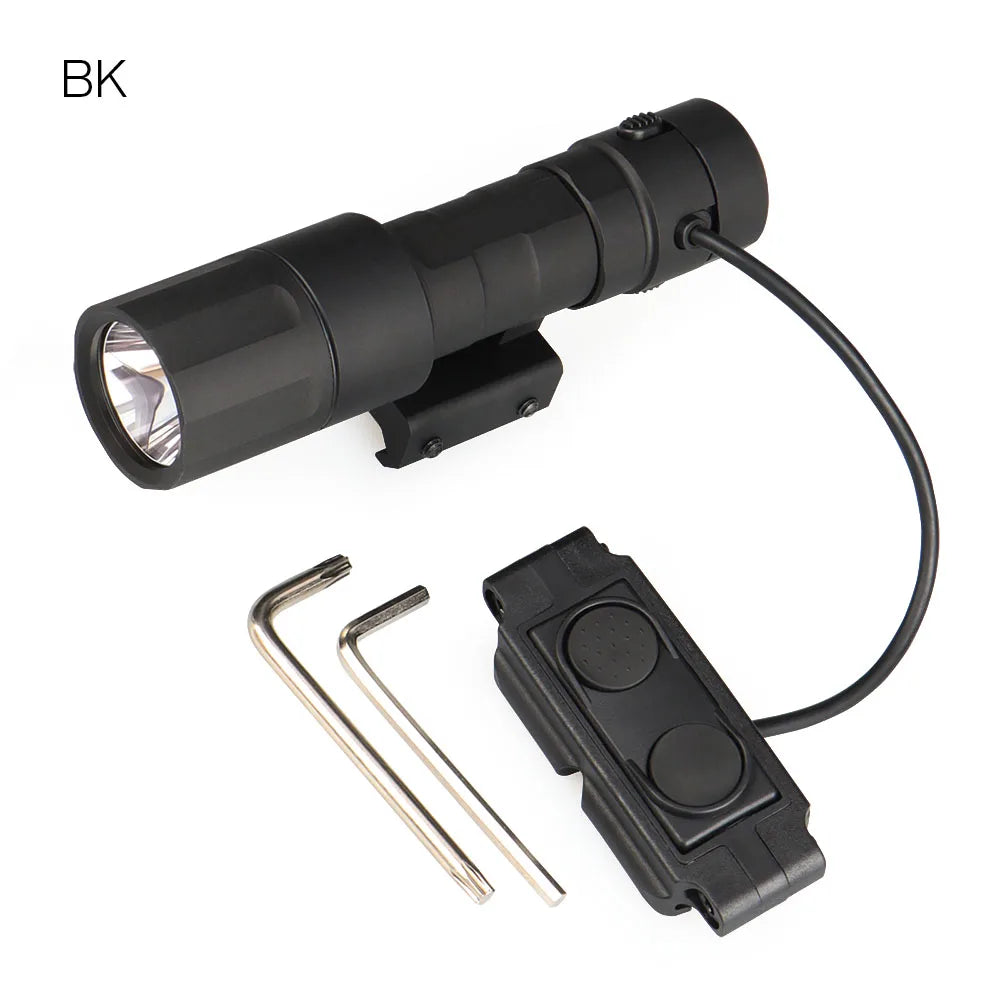 Tactical Micro 2.0 MCH Single Output Flashlight 1000 Lumens Hunting Light with Remote Press Switch fits 21.2mm Rails gs15-0157