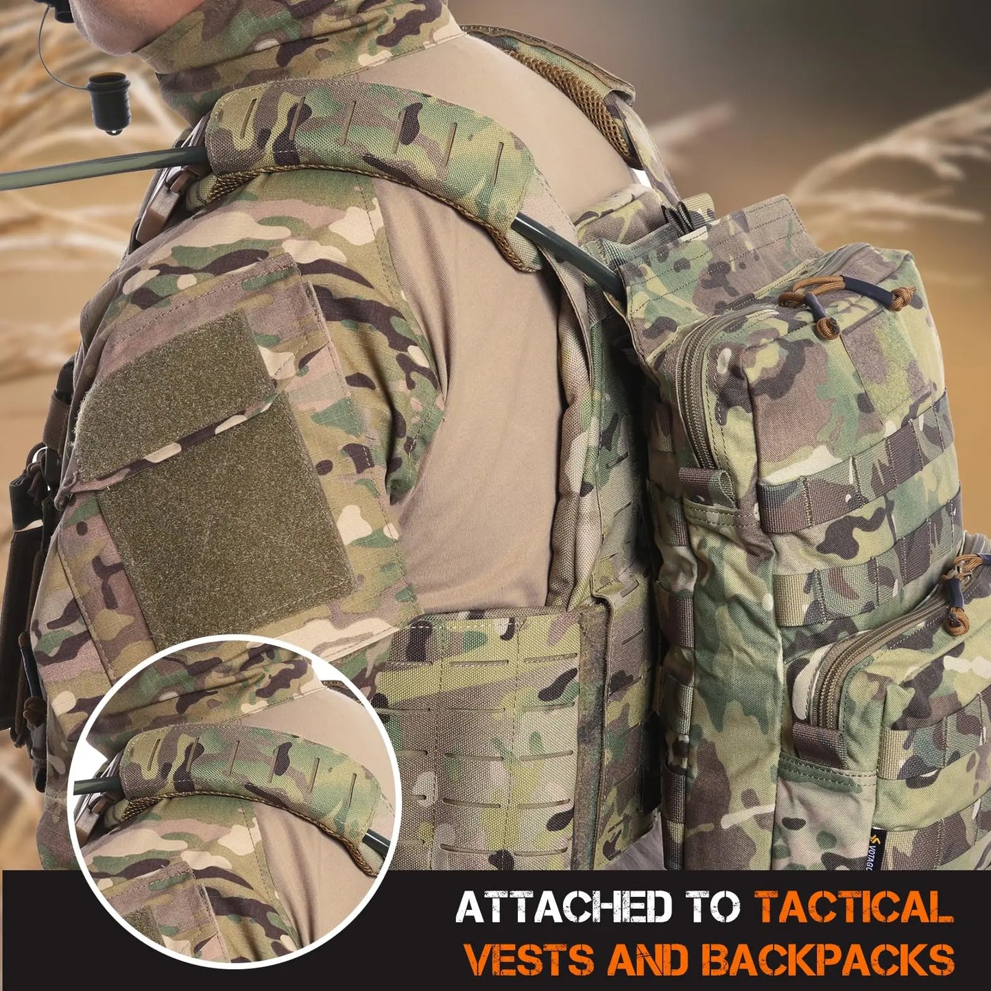 AQzxdc Military Gear Tactical Molle Hydration Pack 3L Hydration Carrier Pack Water Reservoir Bag for Molle Vest Backpack