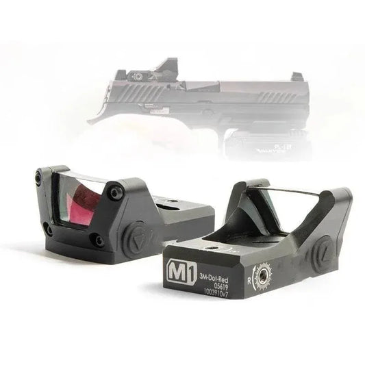 Tactial M1 Green/Red Dot Sight 3MOA with Full Original Markings Airsoft Optics with 20mm Rail and Universal Glock Mount Plate