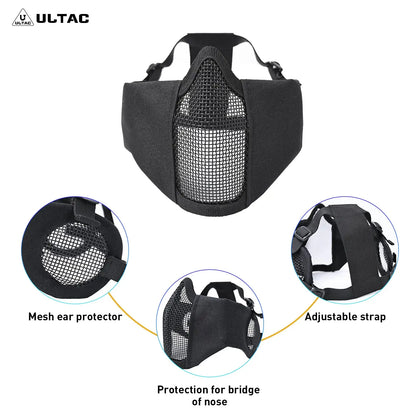 AQzxdc Airsoft Helmet with Full Face Protection, Tactical Airsoft Mask, Goggles & Accessories, for Paintball & Outdoor Games