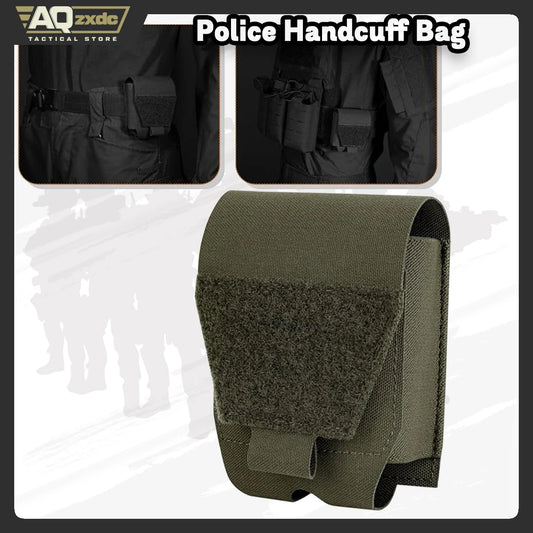 Tactical Handcuff Bag, Molle Handcuff Holder Holster Nylon Cuff Pouches Duty Belt Vest Police Law Enforcement Security Guard