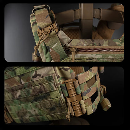Tactical K19 Plate Carrier Set with Triple Magazine Pouch & Multifunctional Underbelly Pouch, Suitable for Airsoft Paintball CQB