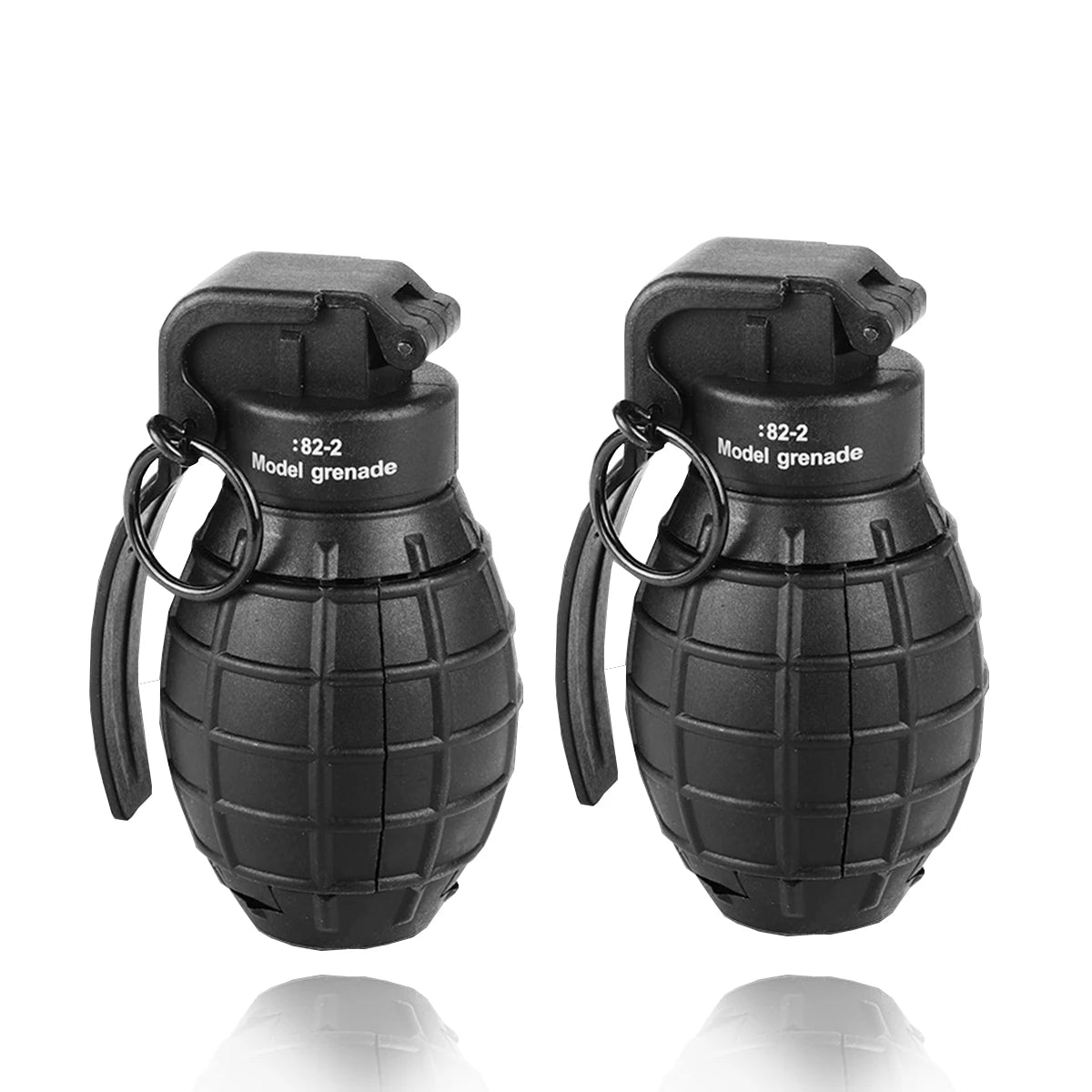 2 Pcs Tactical Grenade Model Toy, M67 Burst Grenade, Military Smoke Grenade Model, for Airsoft Paintball Hunting CS War Game