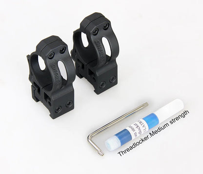 PPT Tactical 2PCS/Set Steel Quick Release Low Medium High Profile Mount 25.4mm 30mm Diameter Hunting Scope Ring for Outdoor