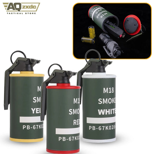 Tactical M18 Model Smoke Grenade Quick Container Release Tactical Smoke Grenade Model for Airsoft Paintball Shooting War CS Game