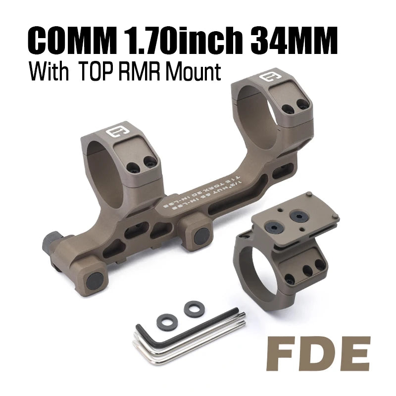 34mm Tube Airsoft Wargame Hunting Tactical C1 Modular Riflescope Mount 1.54/1.70/1.93 inch with Offset/TOP Red Dot Mounts