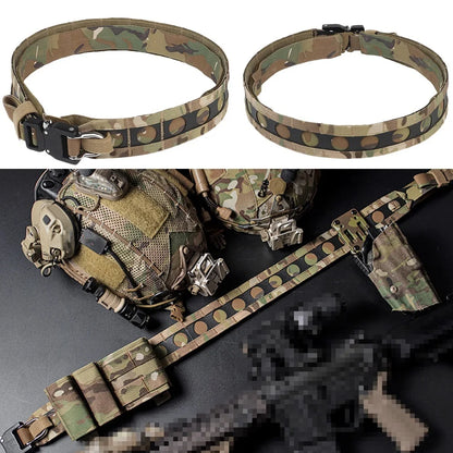 Tactical Belt Set with GP Pouch & 5.56/9mm Pouch, Multicam Adjustable Hunting Belt Set for Airsoft Paintbal