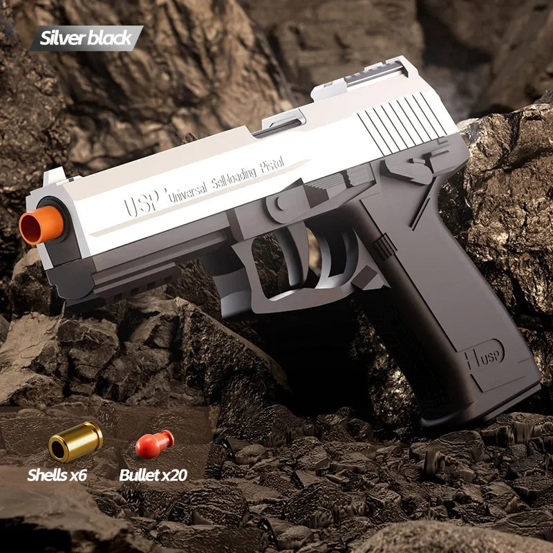 Mechanical Continuous Firing 2011 Sig17 Automatic Desert Eagle Toy Gun Shell Ejection Airsoft Pistol Soft Bullet Toy for Kids