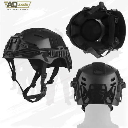 Windy Airsoft Helmet Set with Noise Cancelling Bluetooth Headset & G24 NVG Bracket & NVG Model & Signal Marker Light for Hunting