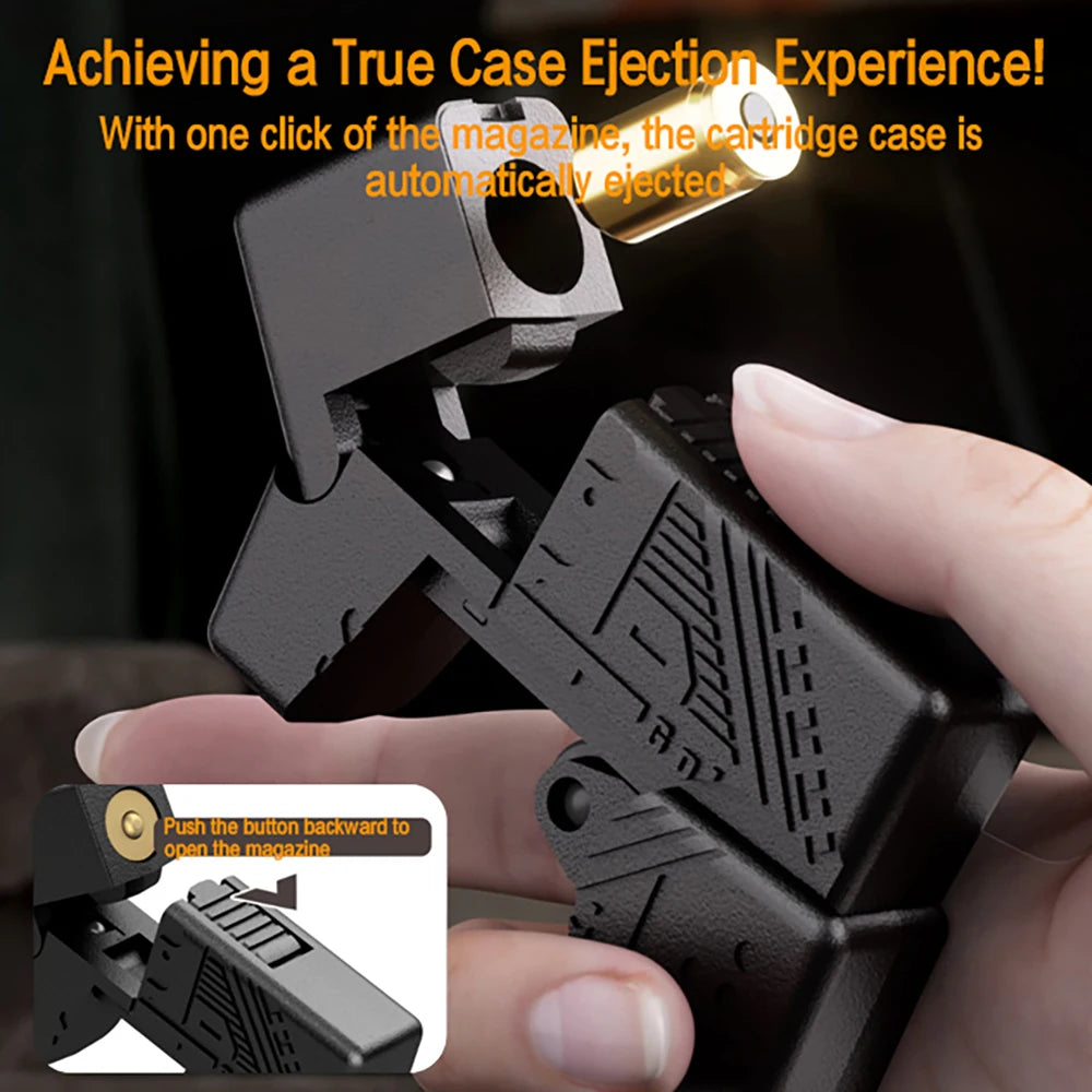 Tactical Decompression Toys, Shell-Throwing Toy Lighter Gun, Alloy Mini Model, Shell-Throwing Tactical Lighter Gun