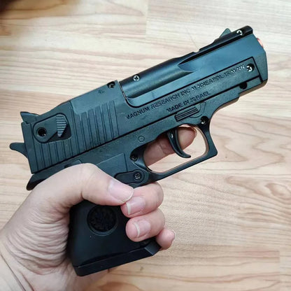 Mini Desert Eagle Toy Gun Continuous Firing Shell Throwing Education Gun Model Soft Bullet Launcher BlowBack Airsoft Pistol