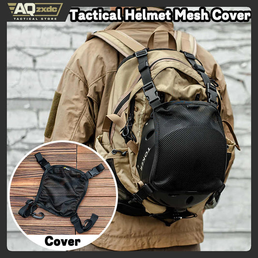 AQzxdc Tactical Helmet Mesh Cover - Outdoor Leisure Backpack Helmet Net Bbag Accessories for Helmet External Mount
