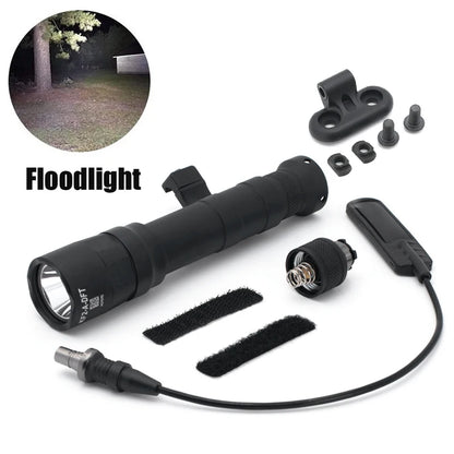 SOTAC M640DFT/M340DFT Tactical Flashlight Scout Light Turbo Spotlight Floodlight Version Fit 20mm Rail Airsoft Rifle Accessories