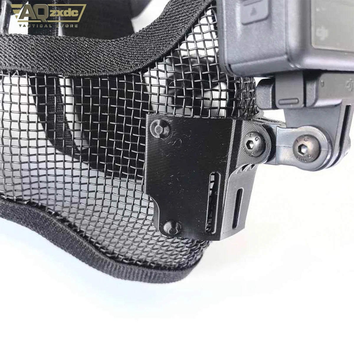 AQzxdc Airsoft Steel Mesh Mask Bracket, Skull Tactical Half Face Masks for War CS Game First person perspective shooting Record