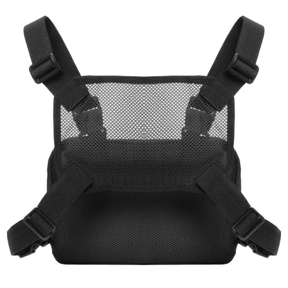 Tactical Chest Rig Molle Chest Rig Bag Chest Rig Airsoft, Radio Chest Harness Holder Holster Vest for Two Way Radio Walkie Talki