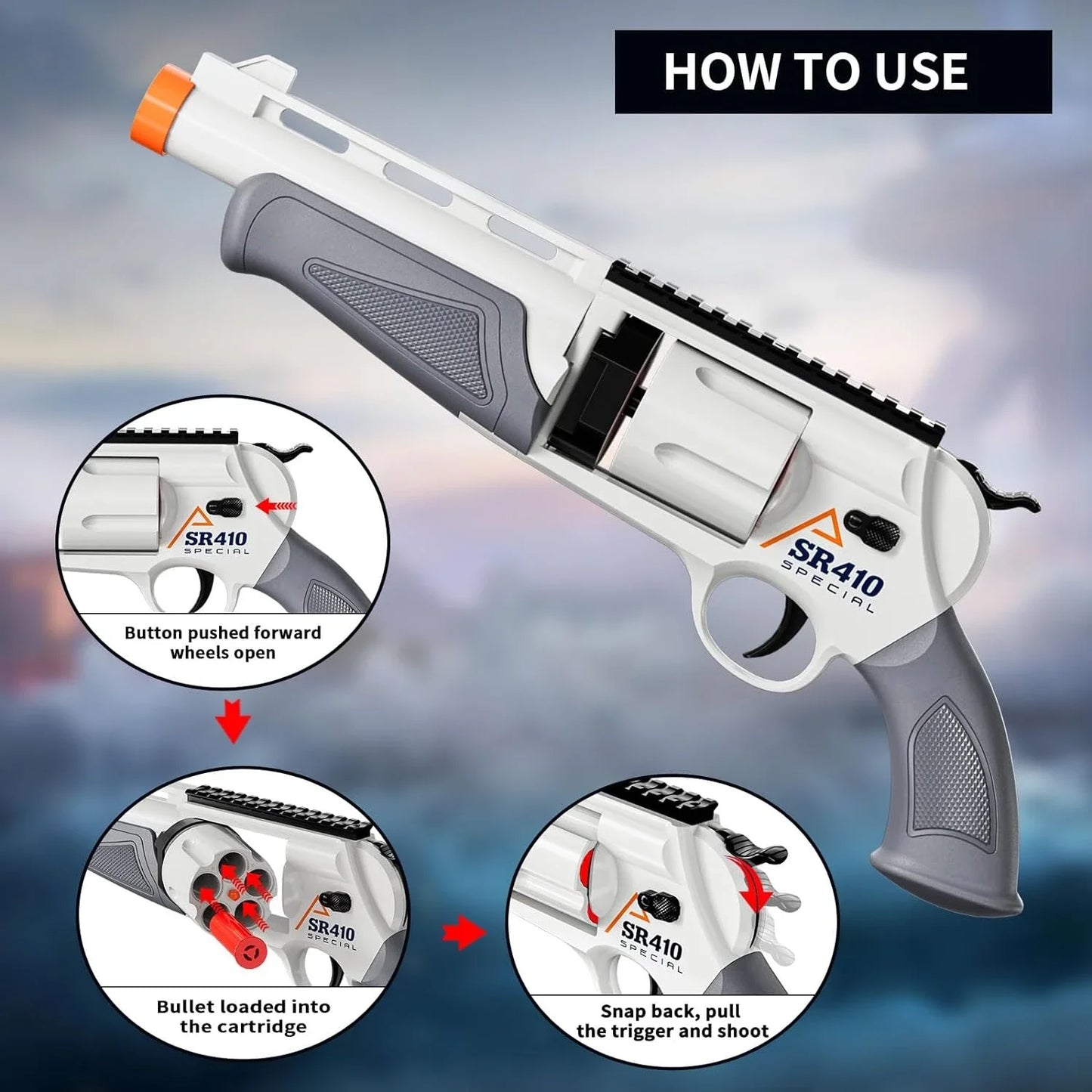 2024 Shell Throwing Airsoft Rifle Toy Gun Foam Blaster Enhanced Revolver Outdoor CS Soft Bullet Toy Kids Birthday Gift  for Boy
