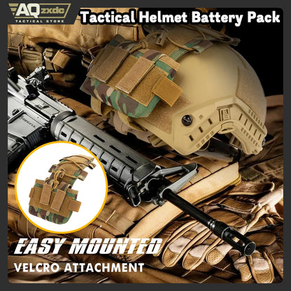 Tactical Helmet Battery Pouch Counterweight Pouch MK2 Helmet Battery Pack Balance Weight Bag for Airsoft Hunting Outdoor Sports