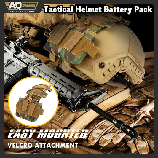 Tactical Helmet Battery Pouch Counterweight Pouch MK2 Helmet Battery Pack Balance Weight Bag for Airsoft Hunting Outdoor Sports