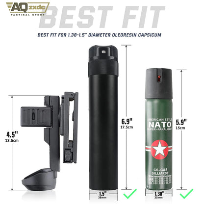 AQzxdc Police Three Pce Set with Safety Locking System, Includes Baton Case, MK4 Spray Case, Flashlight Case for Police Law Belt