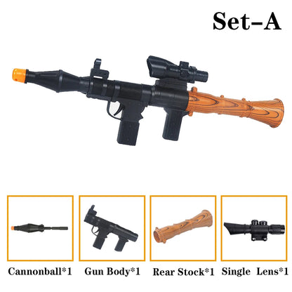 Tactical Grenade Model Plastic Bazooka RPG-7 Grenade Rocket Launcher Cosplay Props, Video Shooting Props, War Game Toys