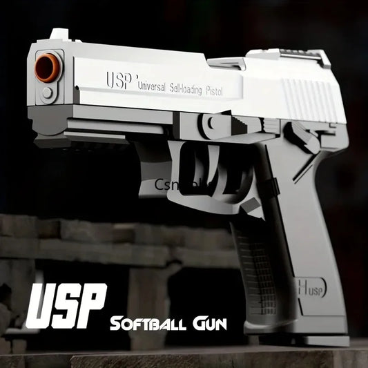 USP Throwing Shell Toy Gun Soft Bullet Airsoft Launcher Outdoor Sports CS Game Weapon Pistol Shooter Weapon for Children Gift