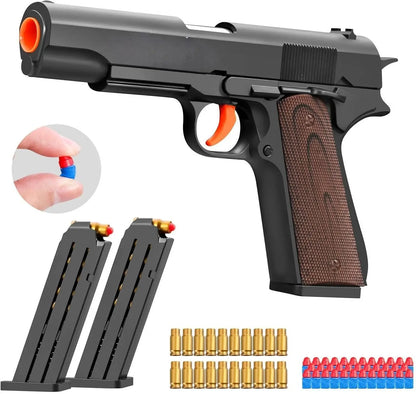 Black Toy Gun M1911 Shell Ejecting Pistol G17 Airsoft Empty Hanging Soft Bullet CS Weapon for Boys Gift