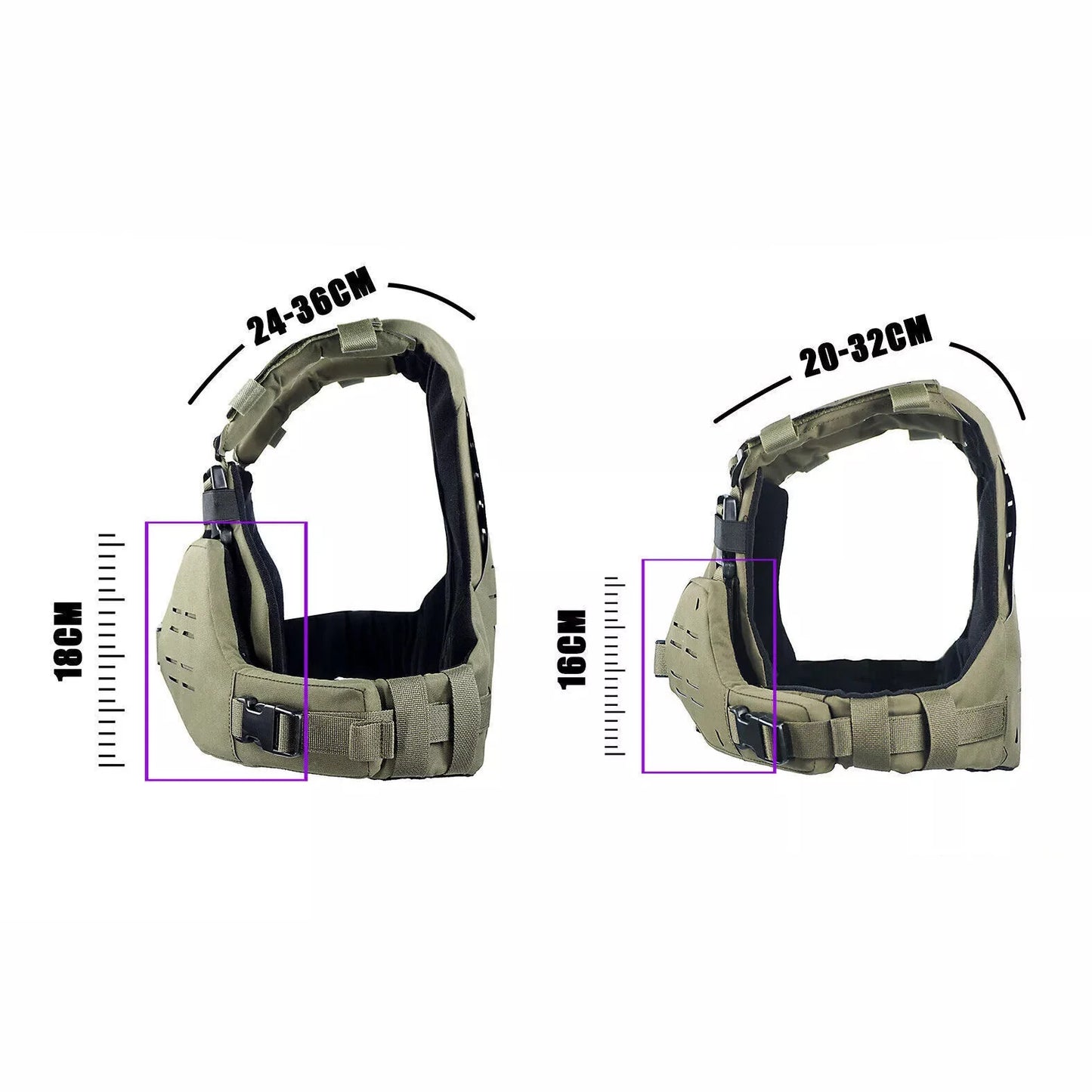 Bikini Chest Rig, Tactical Molle Vest, Quick Release Breastplate, Adjustable Molle Airsoft Plate Carrier, for Wargame Cosplay