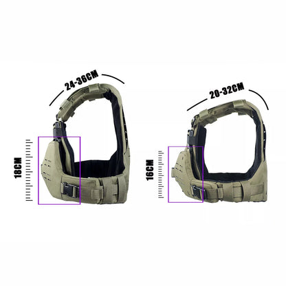 Bikini Chest Rig, Tactical Molle Vest, Quick Release Breastplate, Adjustable Molle Airsoft Plate Carrier, for Wargame Cosplay