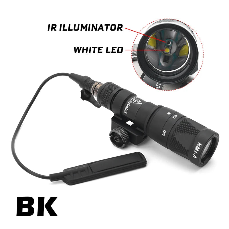 M300V IR Light White LED Light & IR Infrared Output with Remote Pressure Switch Scout Light Rifle Hunting 20mm Rail
