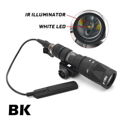 M300V IR Light White LED Light & IR Infrared Output with Remote Pressure Switch Scout Light Rifle Hunting 20mm Rail