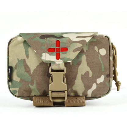 First Aid Pouch for Outdoor Emergency Survival, Rip Away Medical Molle Belt Pouch Handle Bag, Tactical Attachments Trauma Bag
