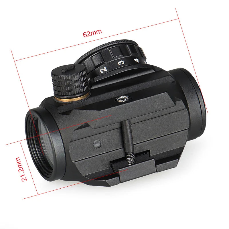 Hunting Scope Mini SIght 1x20mm HD reflex sight  Reticle with 20mm mount 2MOA Aim Red Dot for Hunting Shooting  gs2-0069B